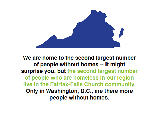Good Shepherd Housing & Family Services (GSH) stat about Fairfax County homelessness