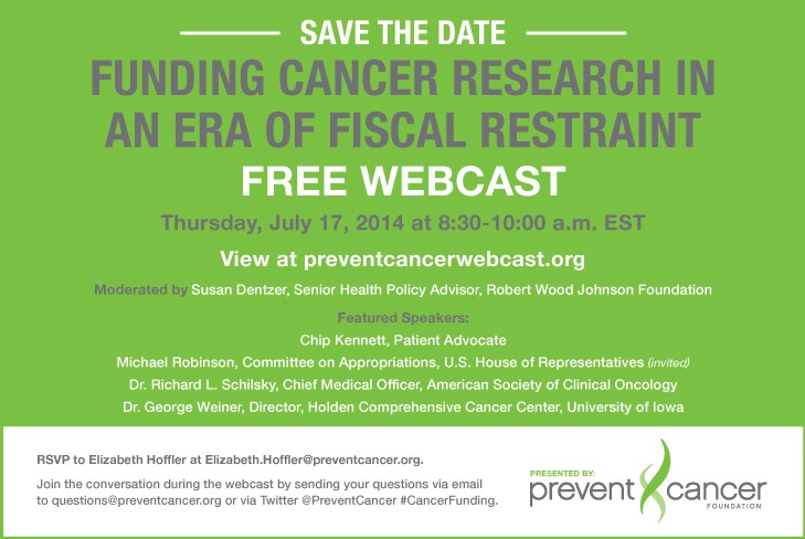 Webinar: Funding Cancer Research in an Era of Fiscal Restraint