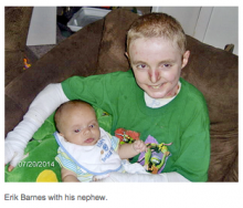 Erik Barnes with his nephew