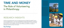 The role of volunteering in philanthropy